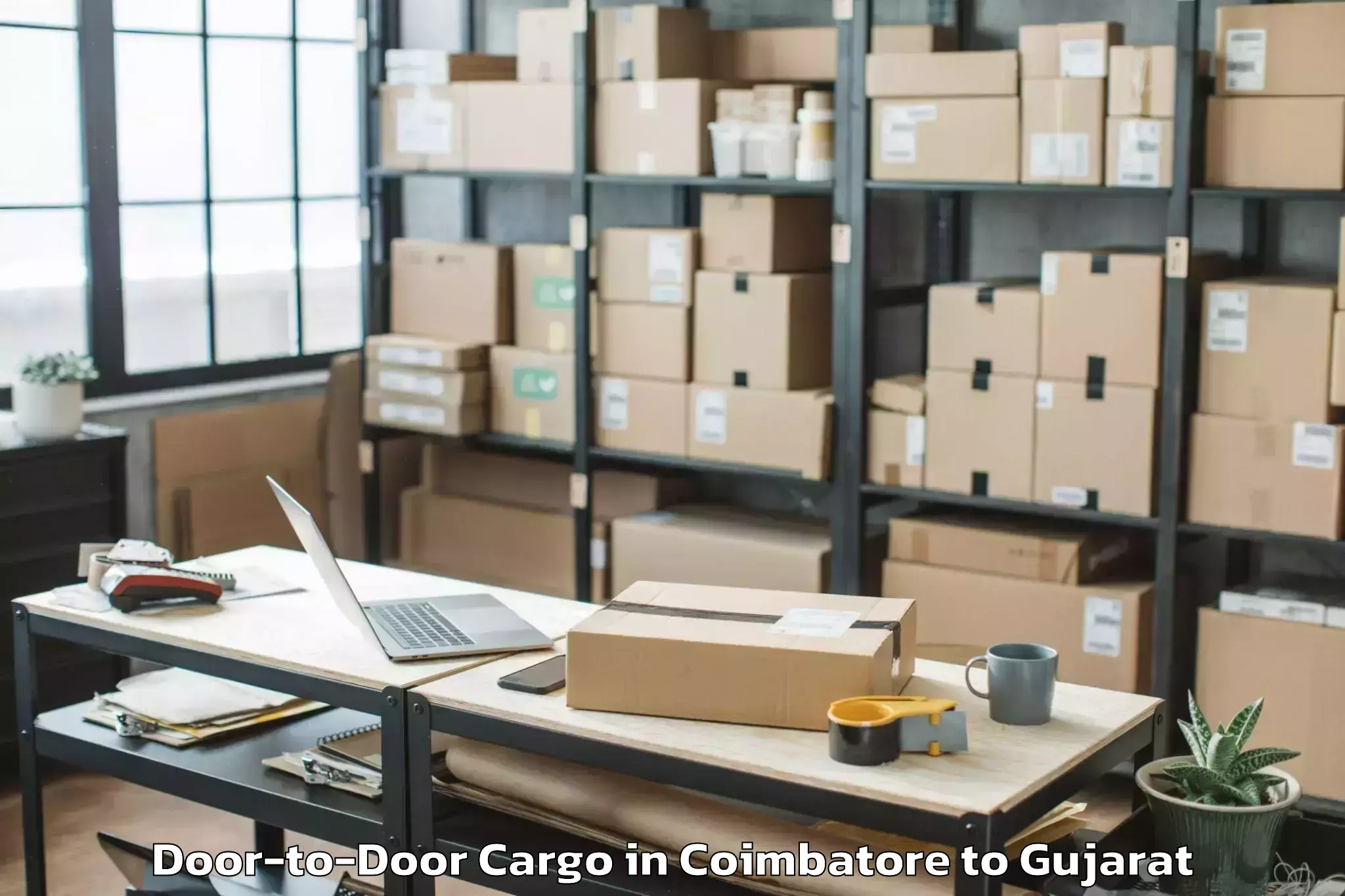 Efficient Coimbatore to Bilimora Door To Door Cargo